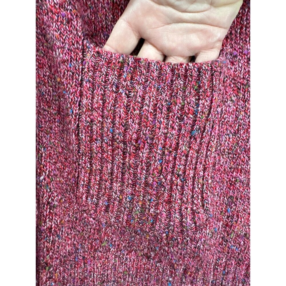 Drapers & Damons Women Cardigan Sz M Pink Speckled Sweater High-Neck SoftAF Cozy - Picture 3 of 13